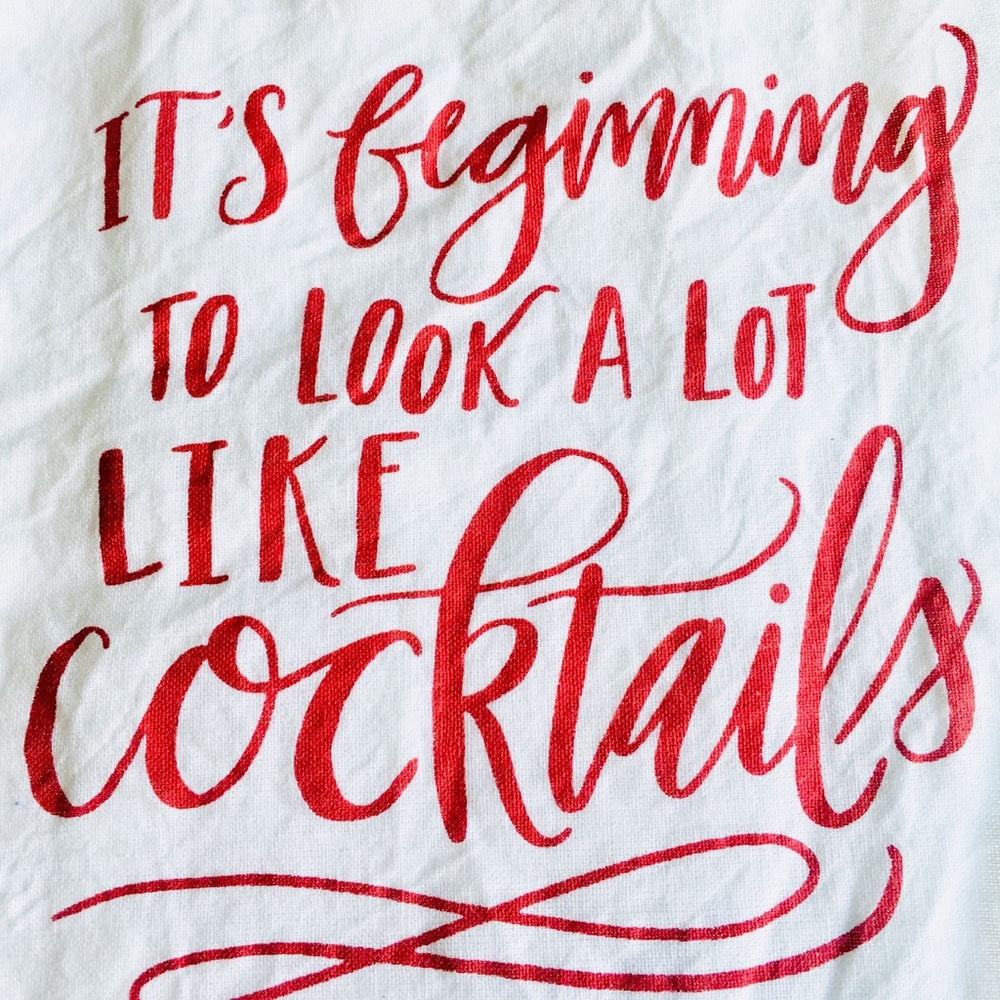 2 It’s Beginning to Look Like Cocktails Tea Towels